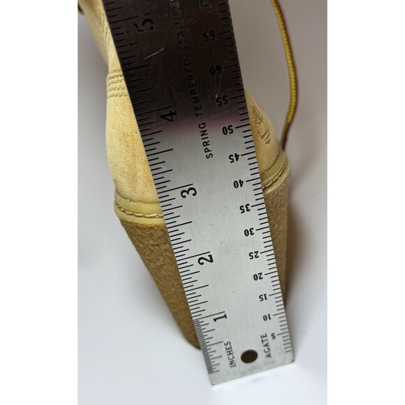 Timberland Women's Amston Wedge High Heel Wheat Suede Leather Boots SIZE 9 - Picture 14 of 16